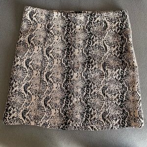 Snakeskin Mini Skirt